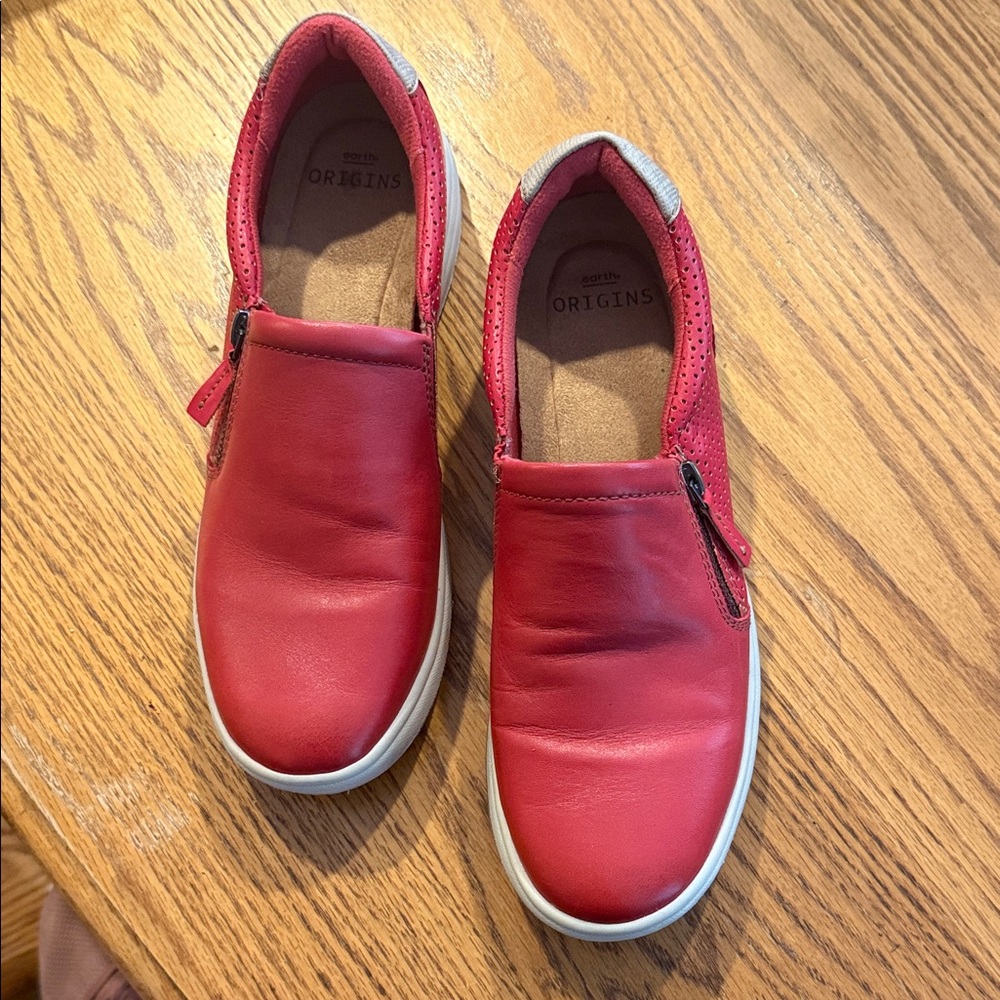 Origins Red Casual Slip-Ons